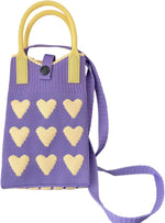 Handmade Crochet Knit Heart Mini Phone Bag